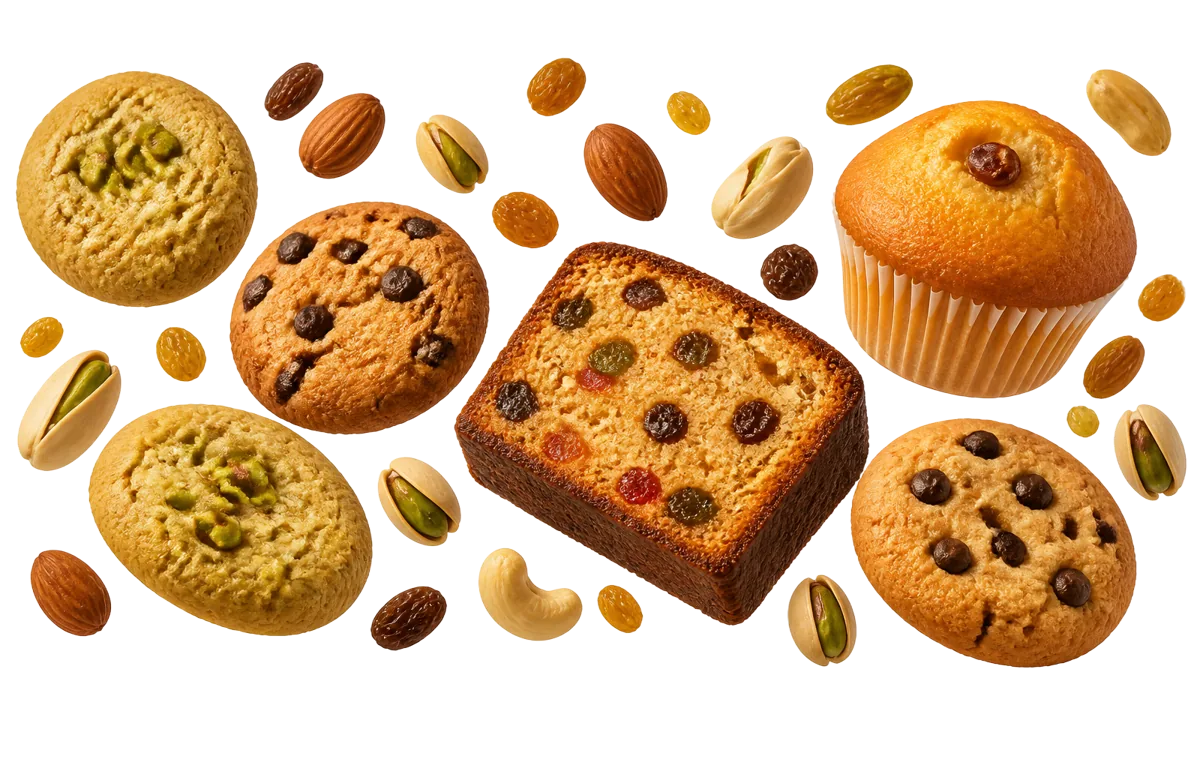 Biskyfly assorted biscuits, cakes and dry fruits